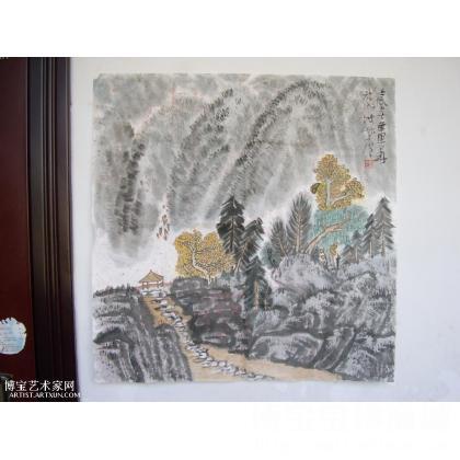 寻秋图 山水画 韦军华作品 类别: 国画山水作品