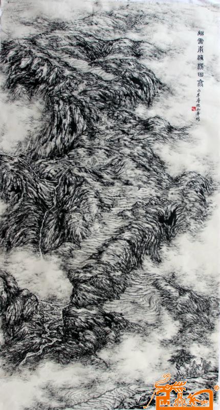 烟云南滇梯田高(中国亮墨山水画）